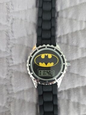 Batman Logo Black and Yellow Digital Watch